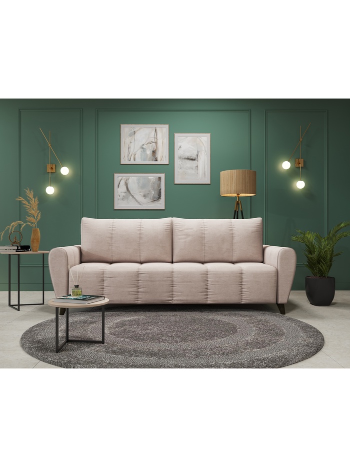 Диван прямой «Маркланд», НПБ, тик – так, цвет бежевый luma 02