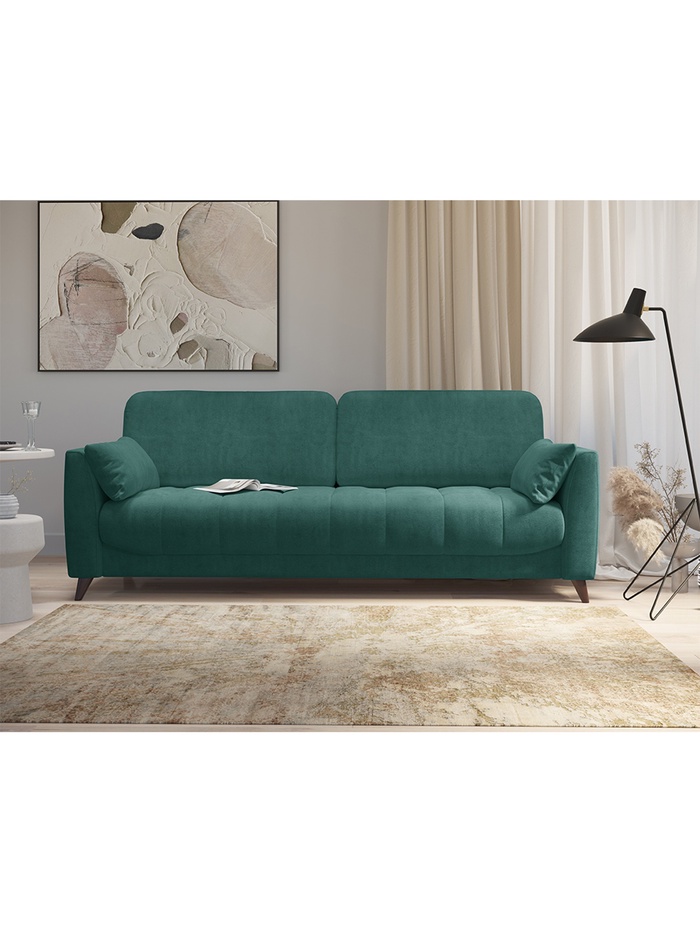 Диван прямой «Скандинавия», НПБ, тик – так, цвет зелёный ultra forest