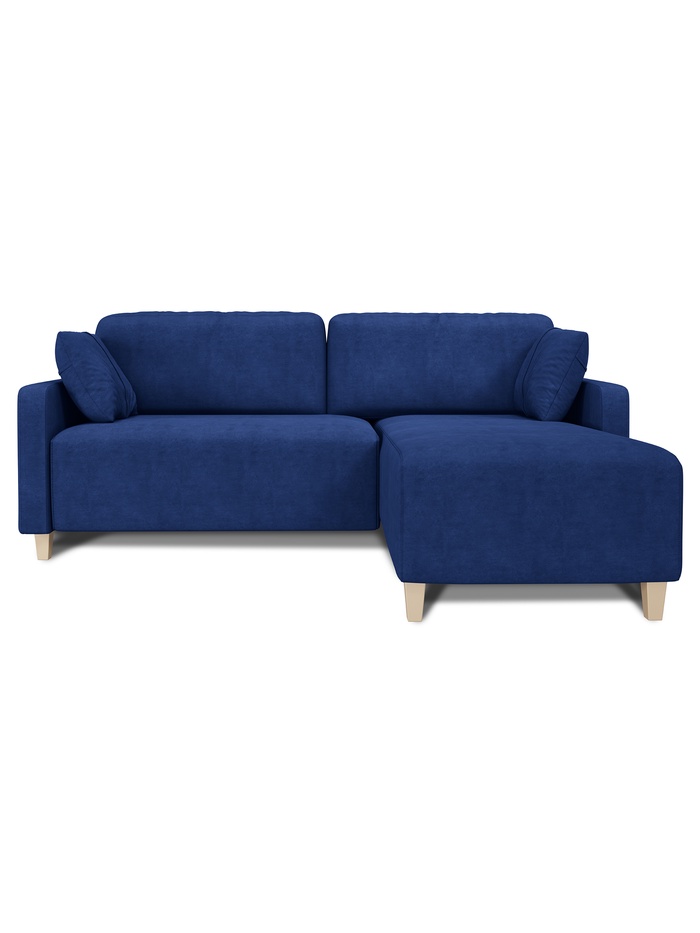 Диван угловой «Стокгольм», НПБ, тик – так, цвет синий luma 25
